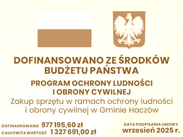 Zakup sprzętu w ramach Programu Ochrony Ludności i Obrony Cywilnej