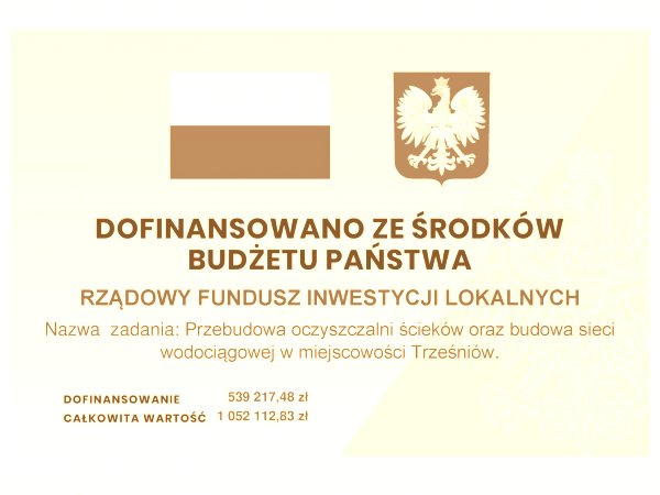 Przebudowa oczyszczalni ścieków oraz budowa sieci wodociągowej