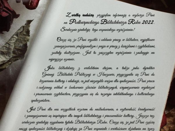 Podkarpacki Bibliotekarz Roku 2022