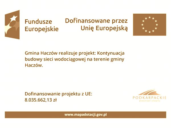 Fundusze Europejskie - Kontynuacja budowy sieci wodociągowej