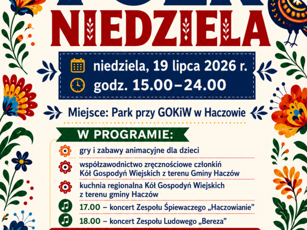 FOLK Niedziela w Haczowie 19 lipca 2026 r.
