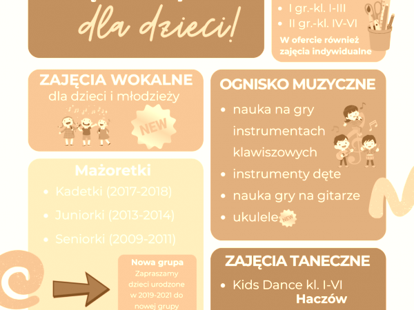 Oferta zajęć GOKiW - dla dzieci i dorosłych