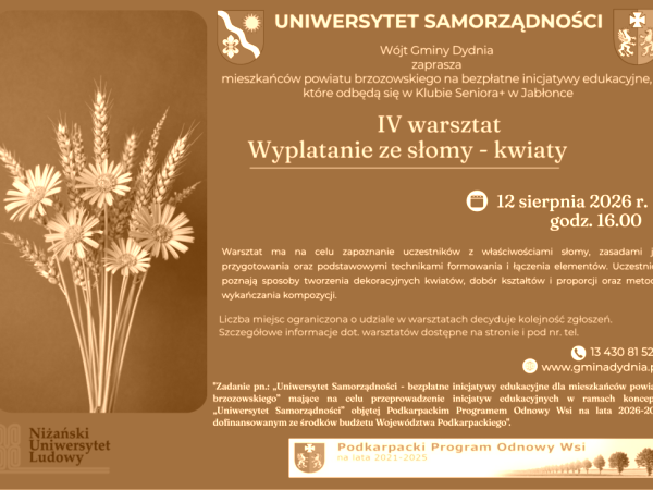 Warsztaty - słomiane kwiaty