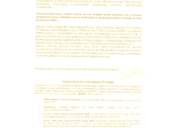 Gmina Haczów przystępuje do sporządzenia planu ogólnego