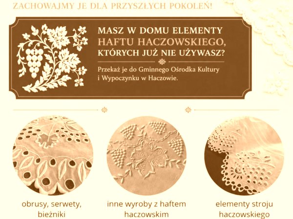 Haft haczowski – wspólnie zadbajmy o nasze dziedzictwo