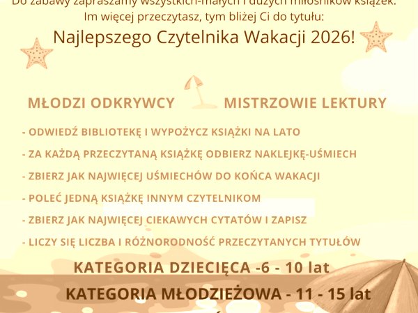 Wakacyjny Konkurs Biblioteczny