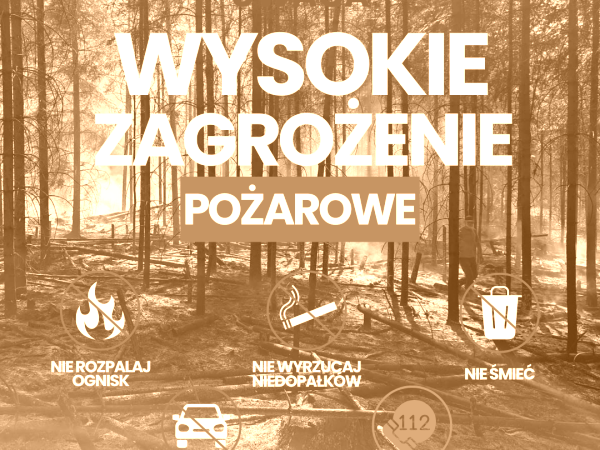 Wysokie zagrożenie pożarowe w lasach