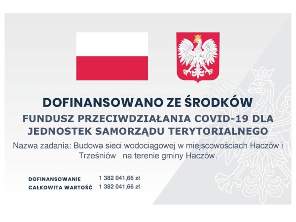 Informacja o projekcie z udziałem środków zewnętrznych - Budowa sieci wodociągowej