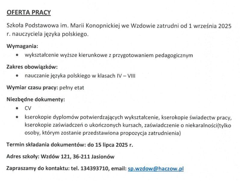 nauczyciel(ka) j. polskiego