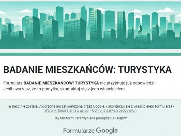 Ankieta dla mieszkańców - TURYSTYKA