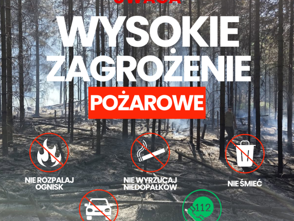 Wysokie zagrożenie pożarowe w lasach