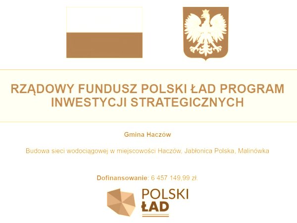 Budowa wodociągu - Haczów, Jabłonica Pol., Malinówka