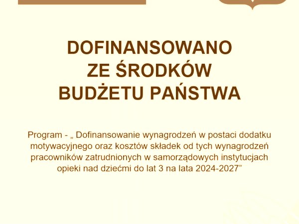 Dodatek motywacyjny dla pracowników żłobka