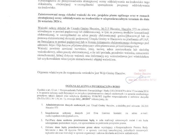 Gmina Haczów przystępuje do sporządzenia planu ogólnego