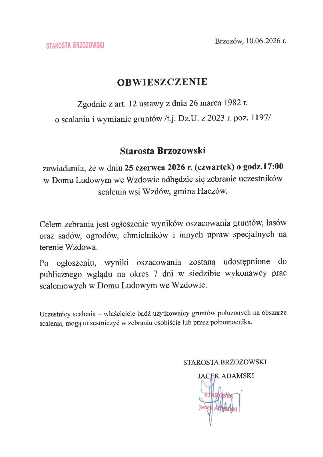 obwieszczenie